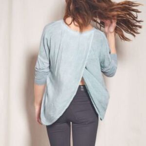 Tina + Jo long sleeve burn out open back tee